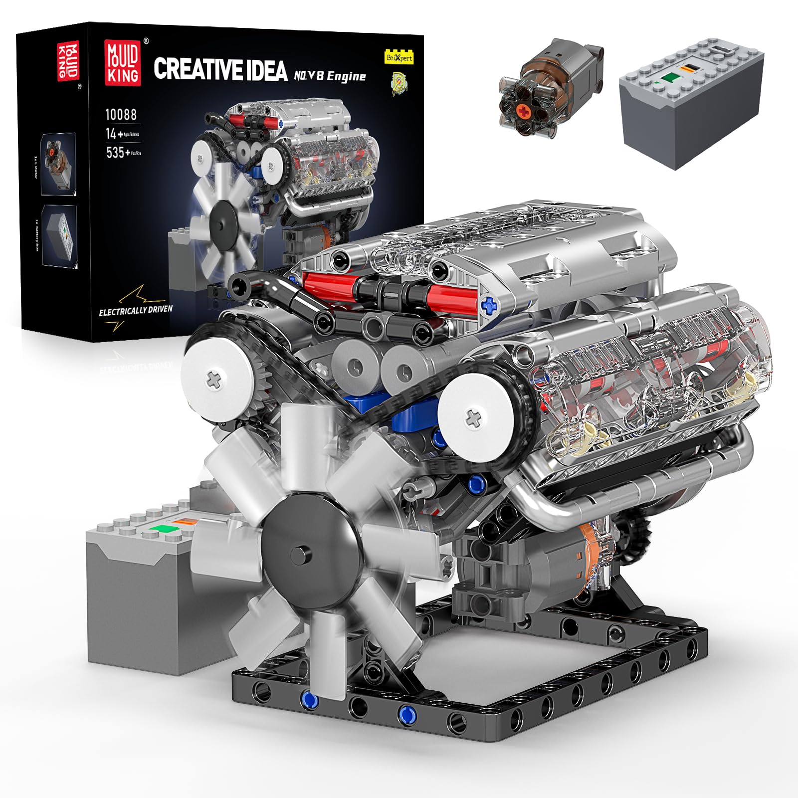 Model Kit V8 Engine - Mould King 10088 Kit di Blocchi