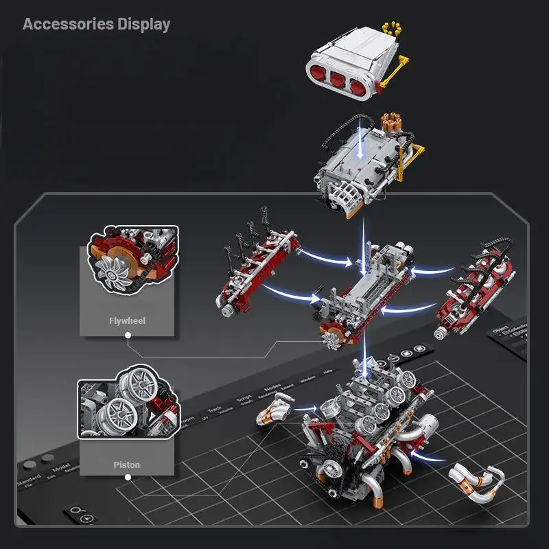 2347 Pezzi Kit di Costruzione  - Model Kit V8 Engine recensione e prezzo