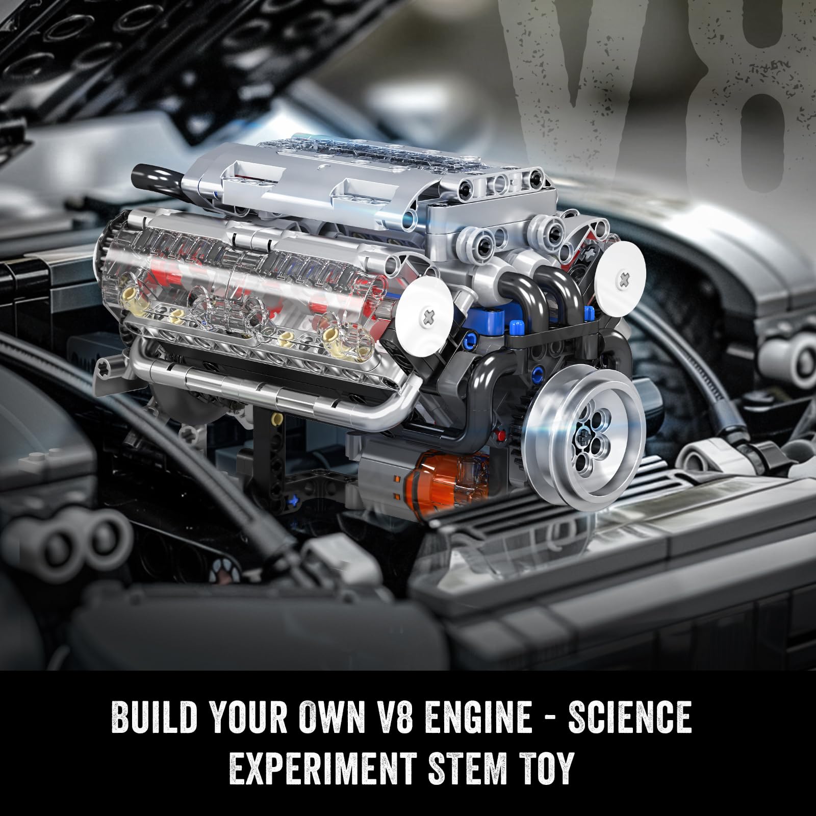 Mould King 10088 Kit di Blocch - Model Kit V8 Engine recensione e prezzo